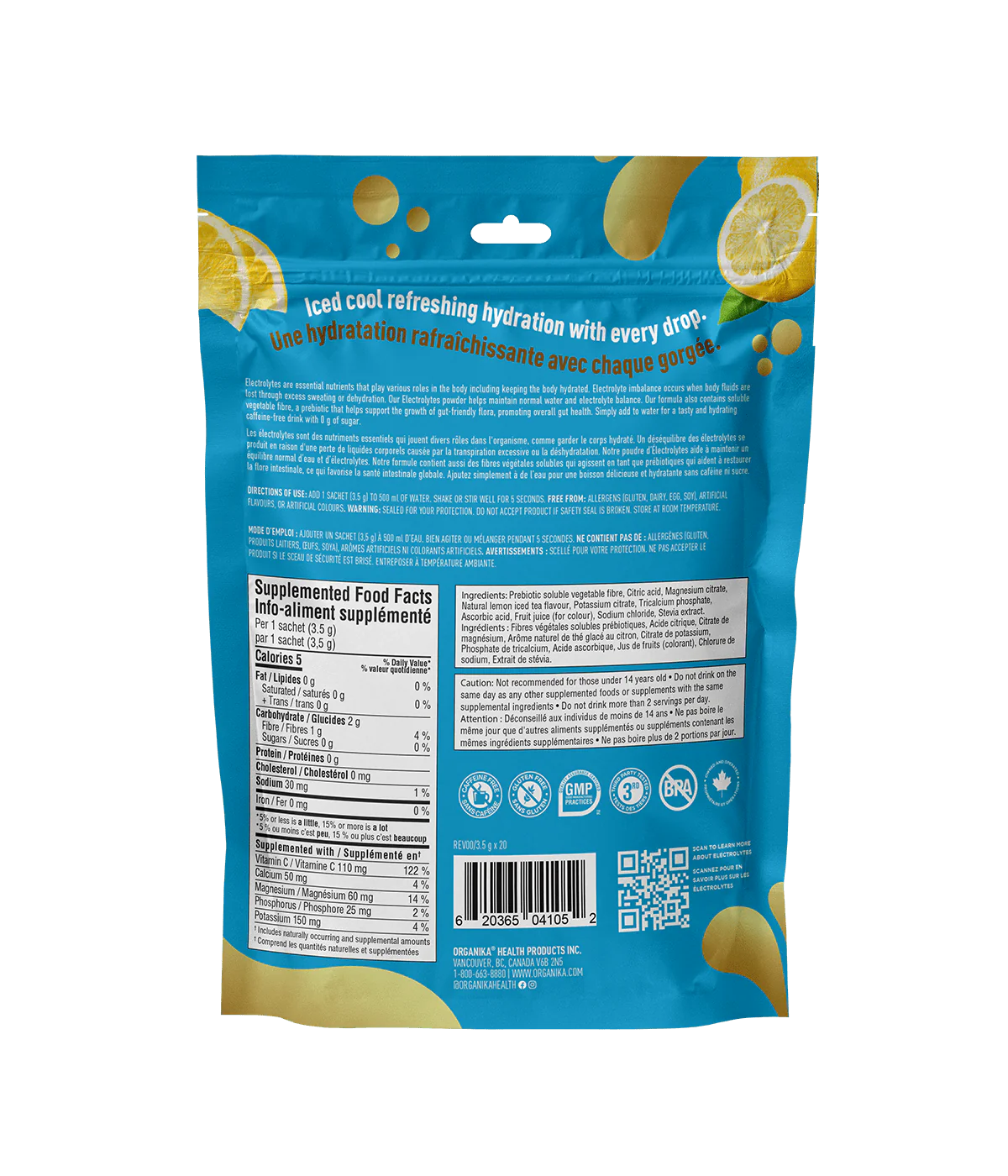 Xinust Electrolytes Sachets - Lemon Iced Tea